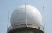 Radar radome of the kind found near airports and ports